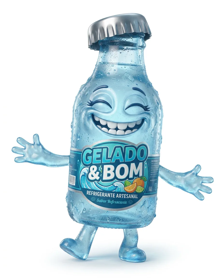 Mascote Gelado & Bom, pose 3