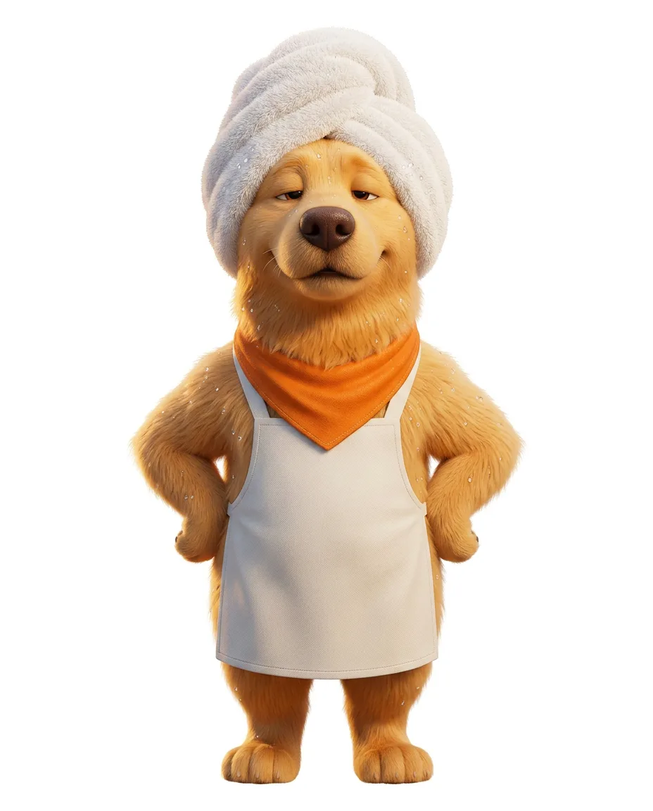 Mascote PataFeliz, pose 1