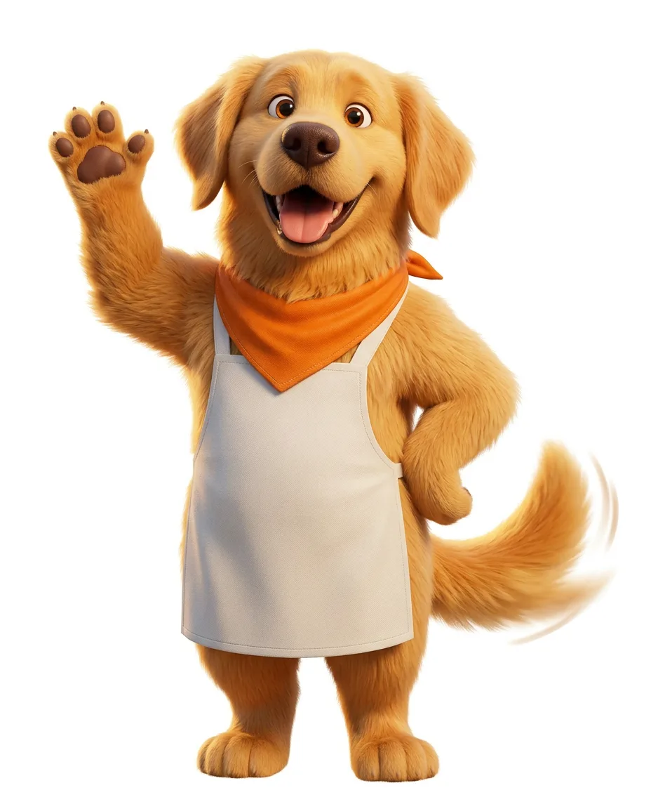 Mascote PataFeliz, pose 3