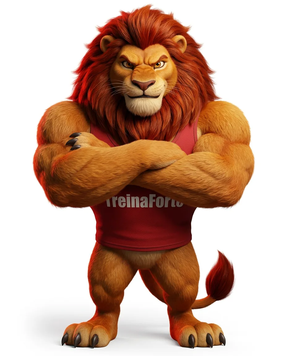 Mascote TreinaForte, pose 1