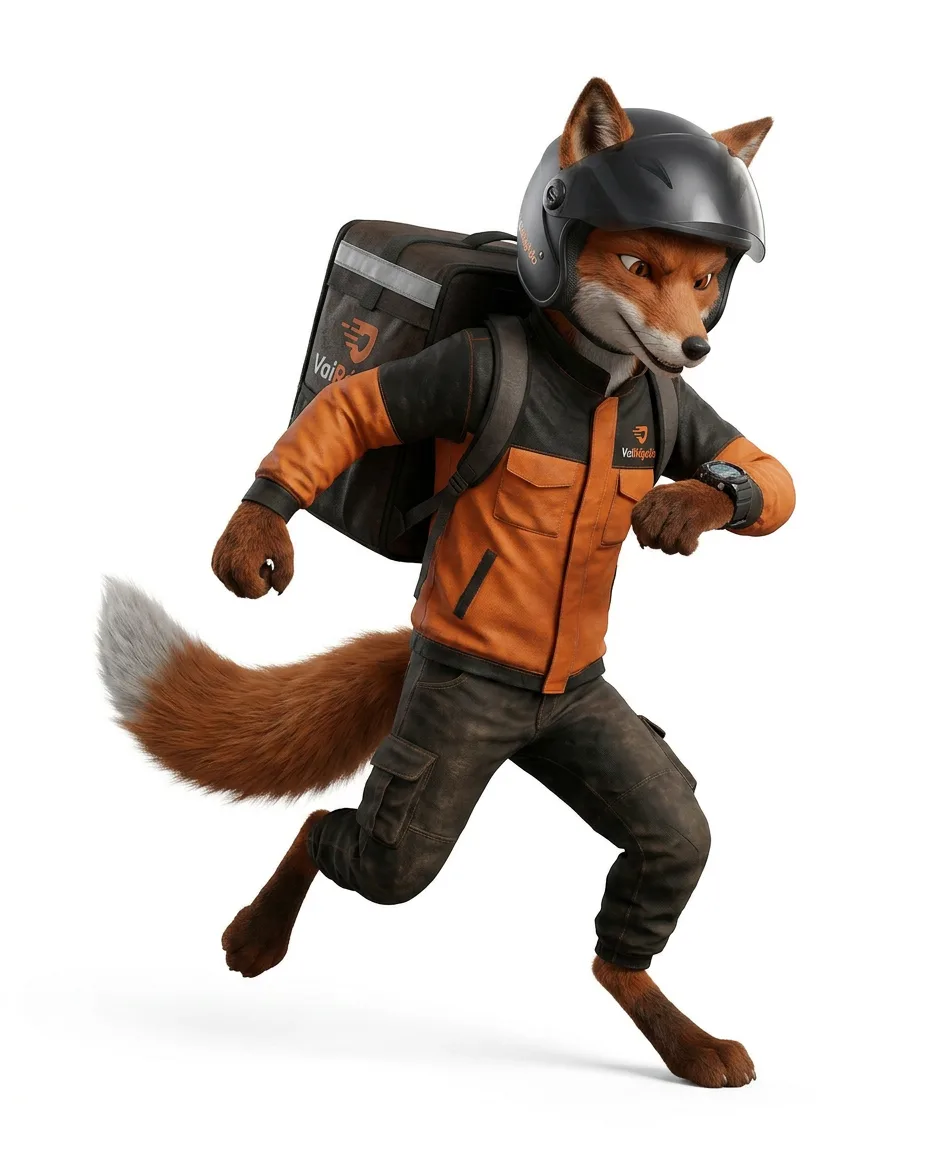 Mascote VaiRápido, pose 3